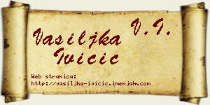 Vasiljka Ivičić vizit kartica
